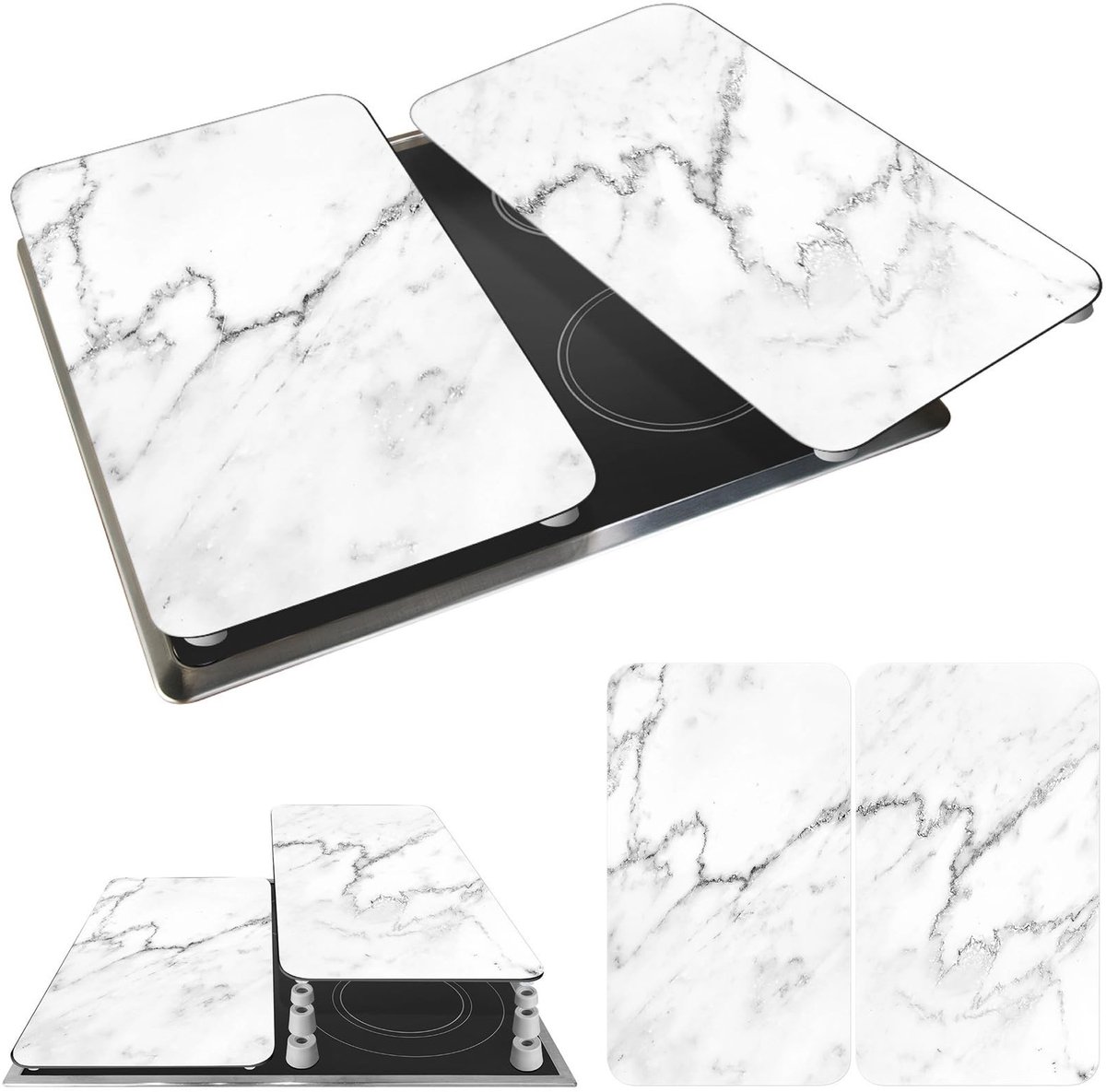 Solidchoice - Set van 2 Decoratieve Kookplaat Covers