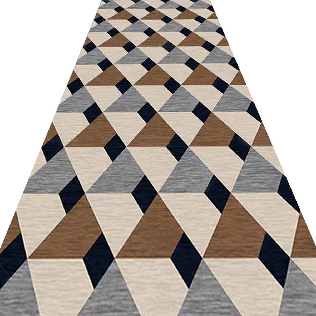 Solidchoice - Geometrisch Loper Vloerkleed met 3D Effect en Antislip