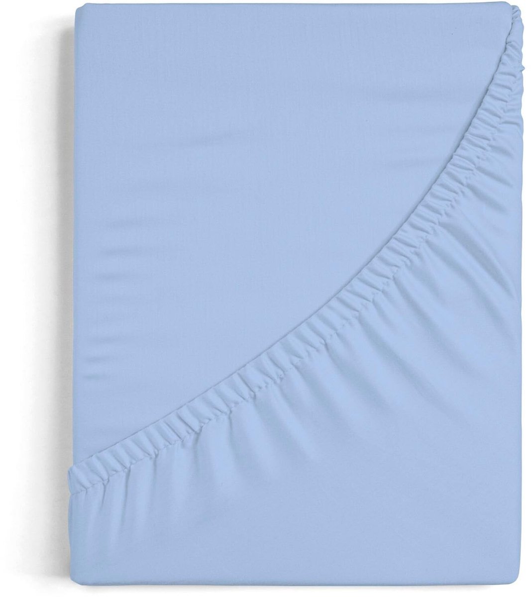 Solidchoice - Fitted Sheet voor Bed 160 x 190/200 cm in Blauw