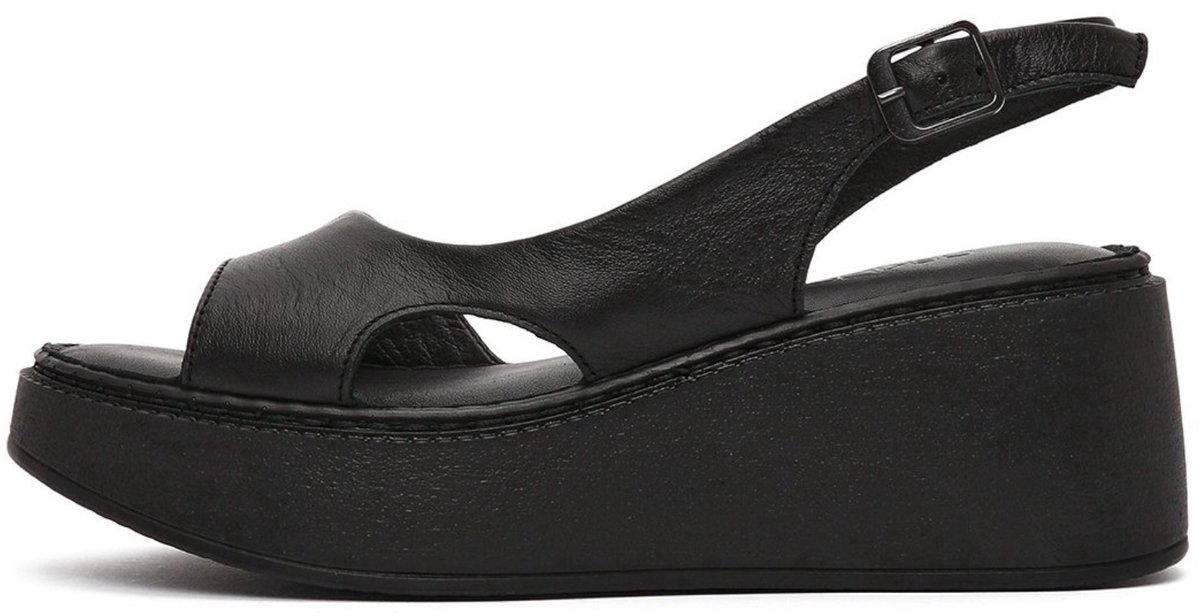 DERIMOD Platform Sandals Leather Platform Sandals
