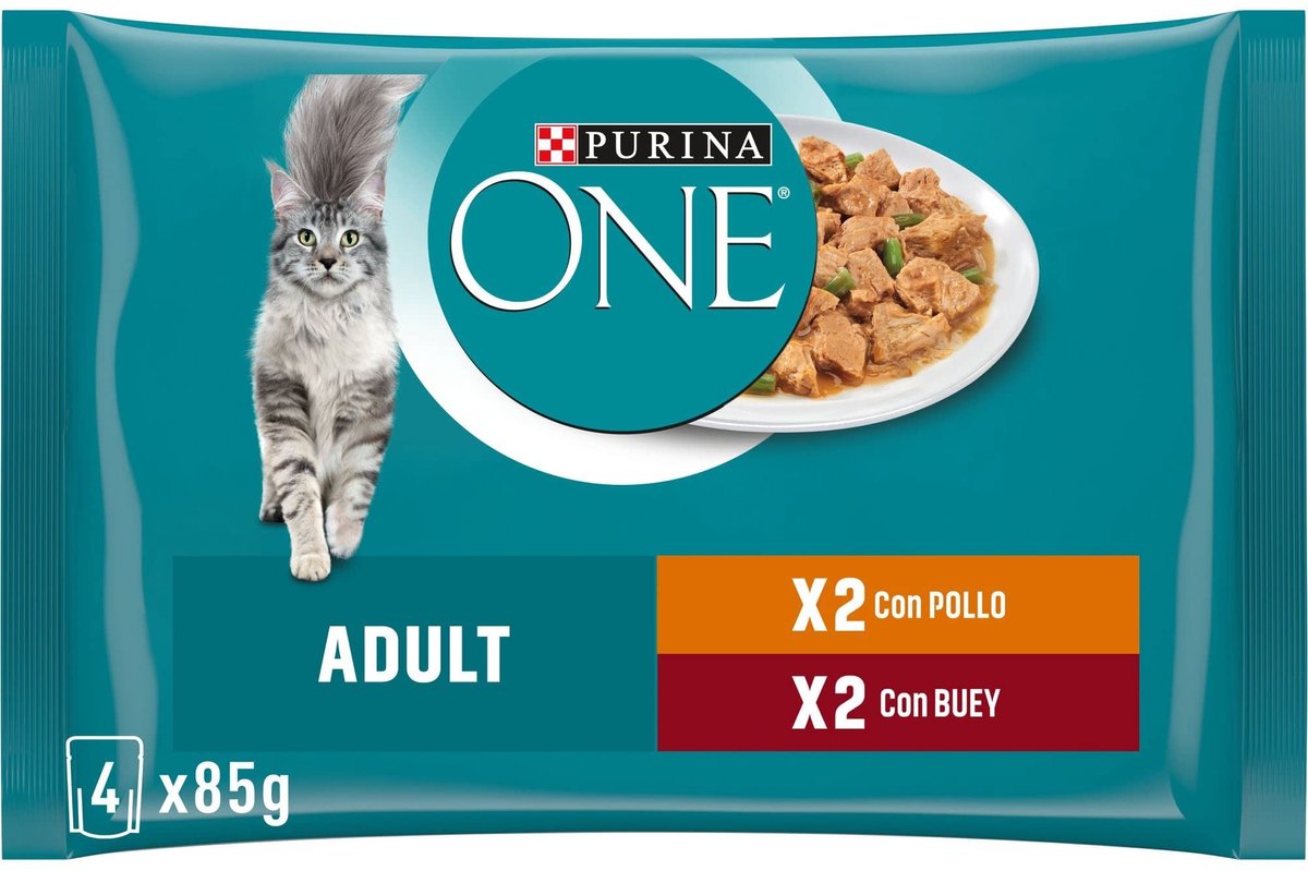Solidchoice - Natvoer voor Volwassen Katten met Rund en Kip 12 x 4 x 85 g