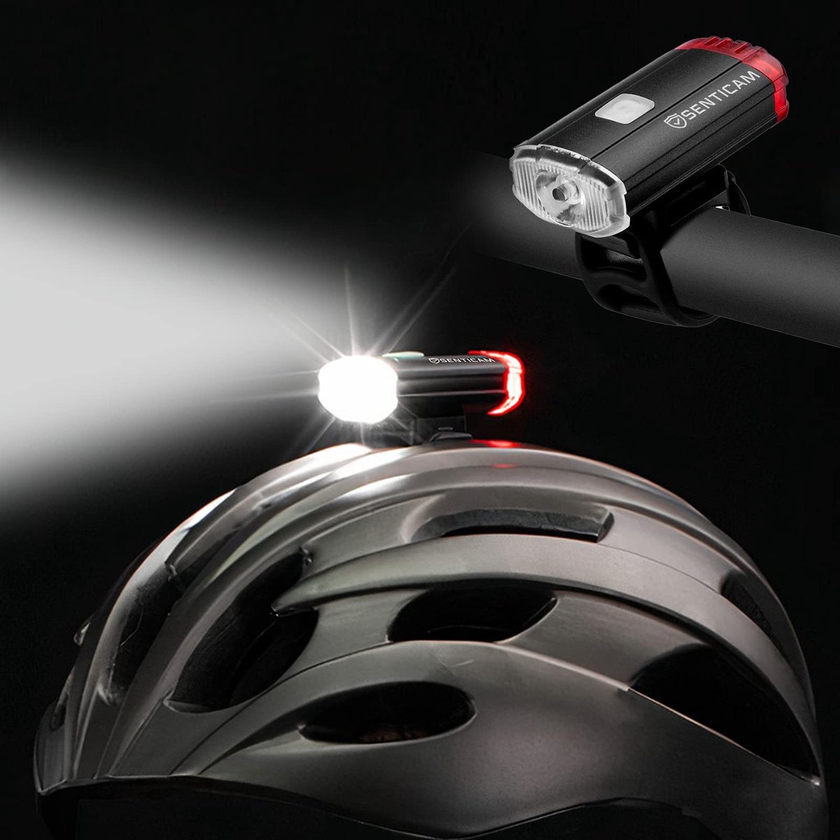 Solidchoice - Oplaadbare Dubbele Voor- en Achterlicht Set met Waterproof Ontwerp