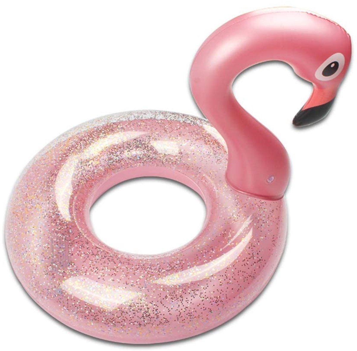 Solidchoice - Opblaasbare Flamingo Zwemring met Glitter voor Volwassenen en Kinderen