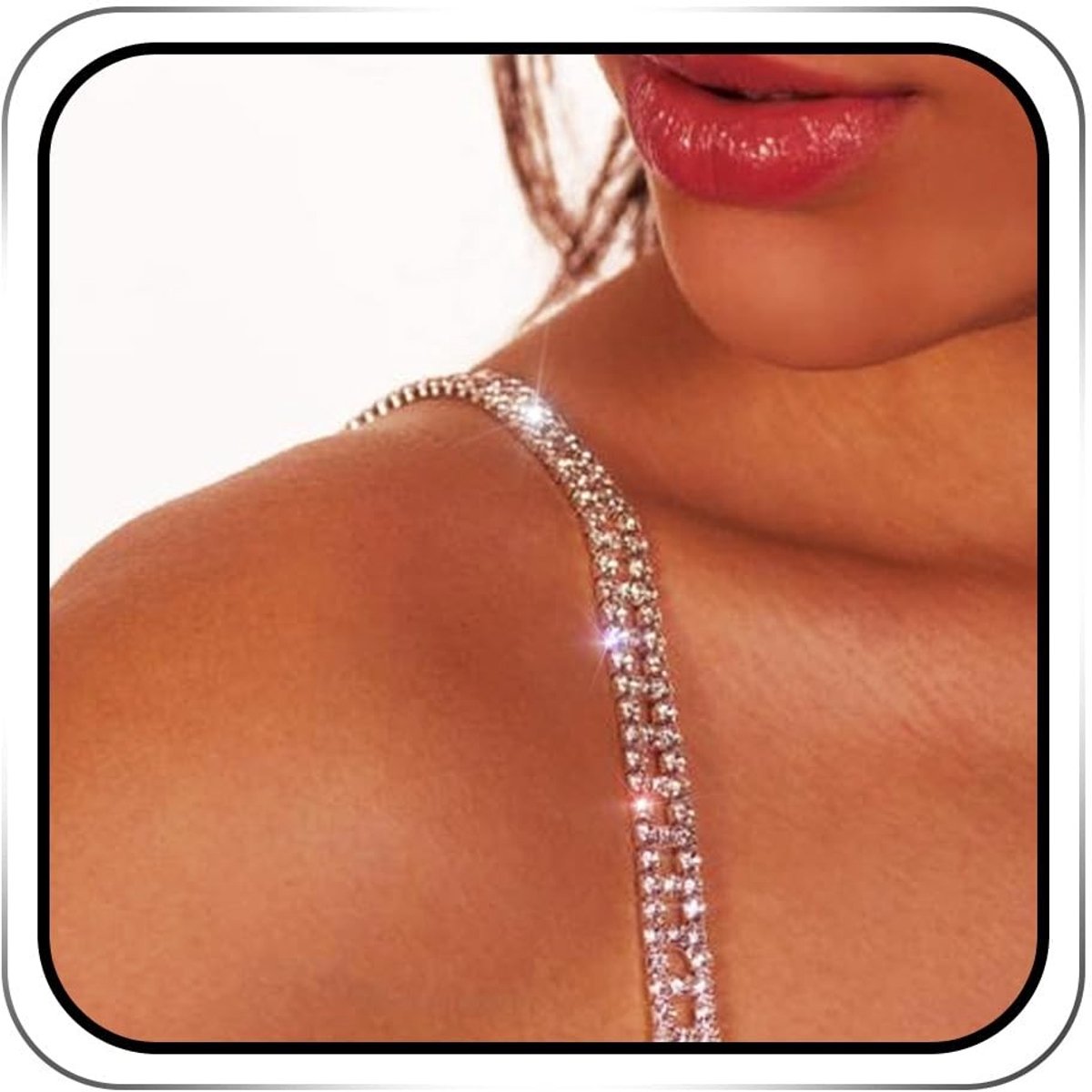 Solidchoice - Kristallen BH Bandhouder met Antislip Schouderbandjes