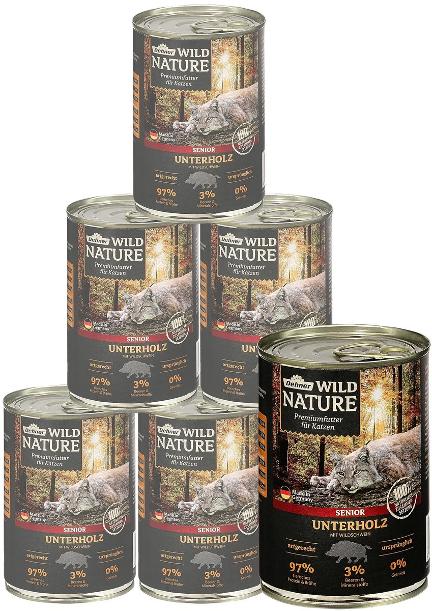 Solidchoice - Wild Nature Natvoer voor Senior Katten met Wild Zwijn, 6 Blikken