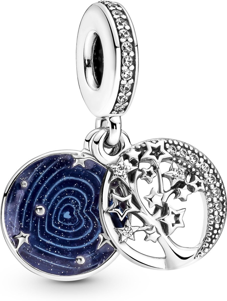 Solidchoice - Dubbellaagse Charms Pendant met Sterren en Maan