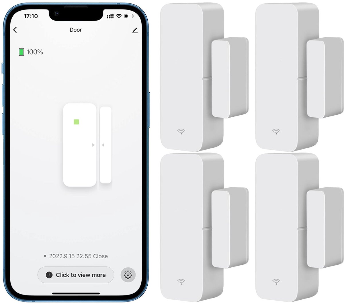 Solidchoice - Smart Deur- en Raamsensor met Real-Time Alarm