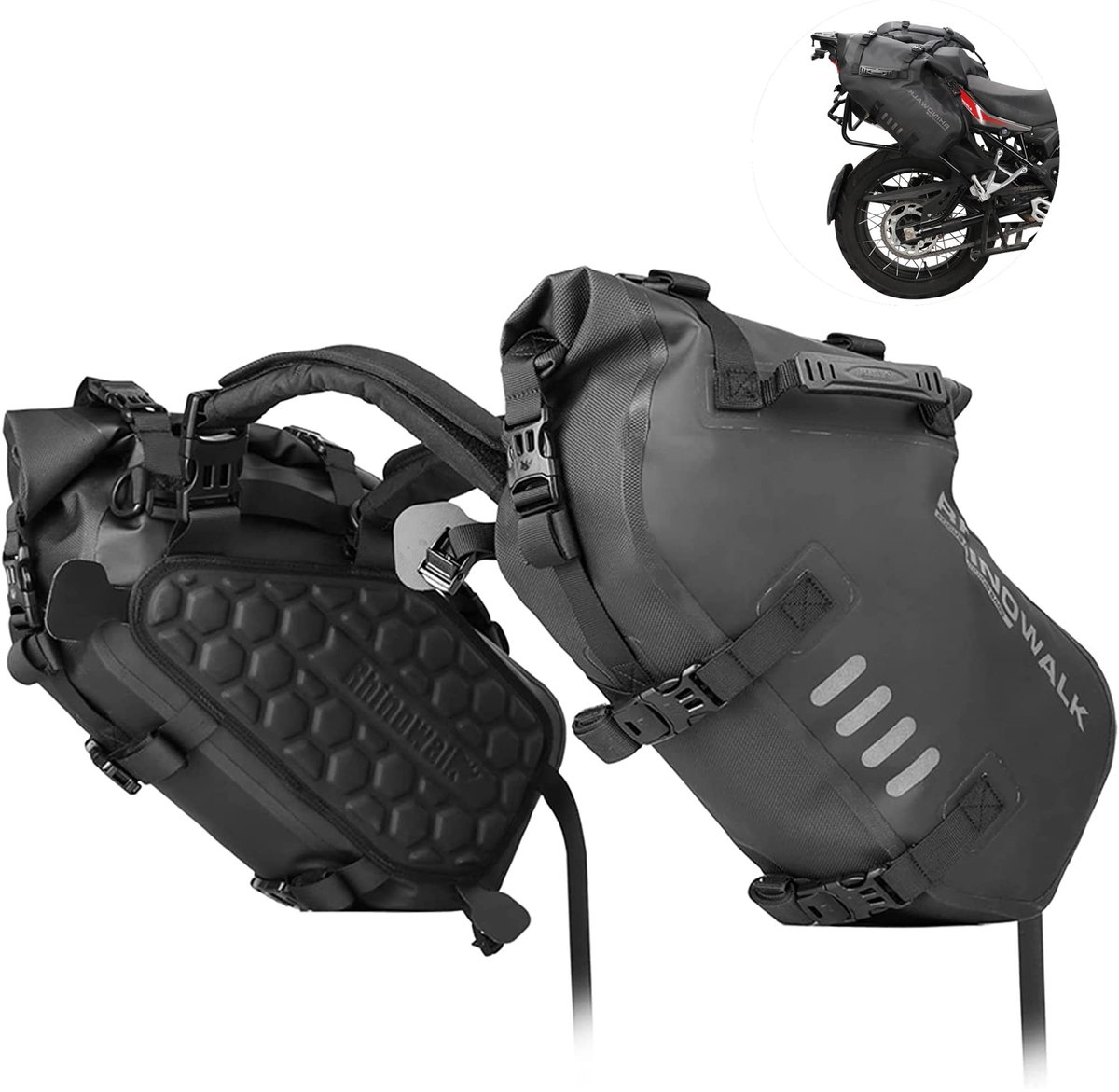 Solidchoice - Waterdichte Motorfiets Zadel Tas met 18L Capaciteit