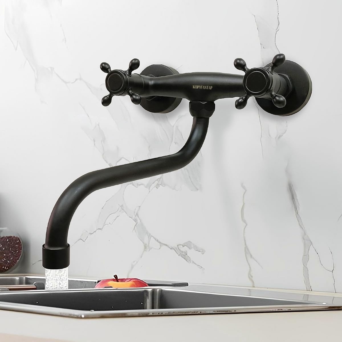 Solidchoice - Klassieke Wandkeukenkraan met Draaibare Arm