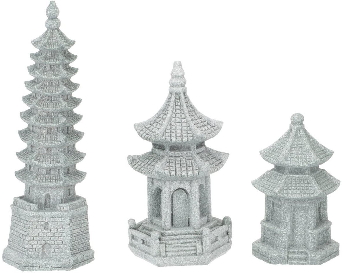 Solidchoice - Set van 3 Miniatuur Paviljoen Decoraties voor Landschap