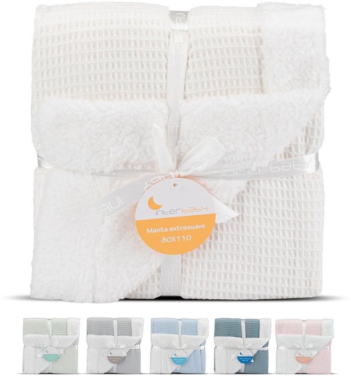 Solidchoice - Waffle Piqué Babydeken Beige 80 x 110 cm