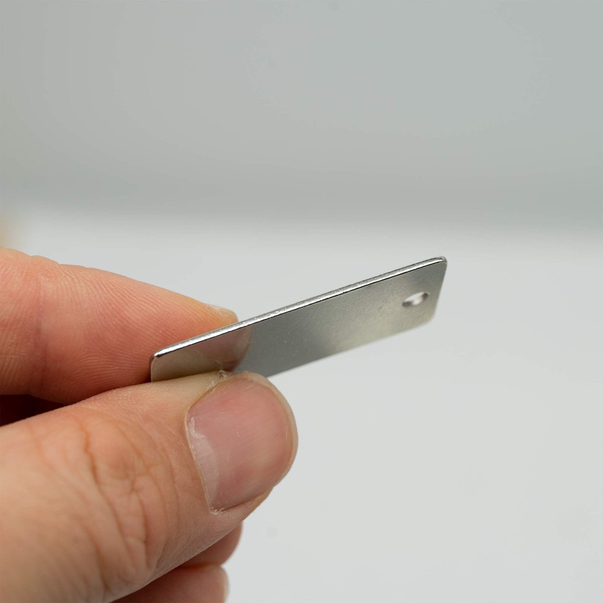 Solidchoice - Set van 50 RVS Rectangle Engraving Blanks met Gat (4x2 cm)