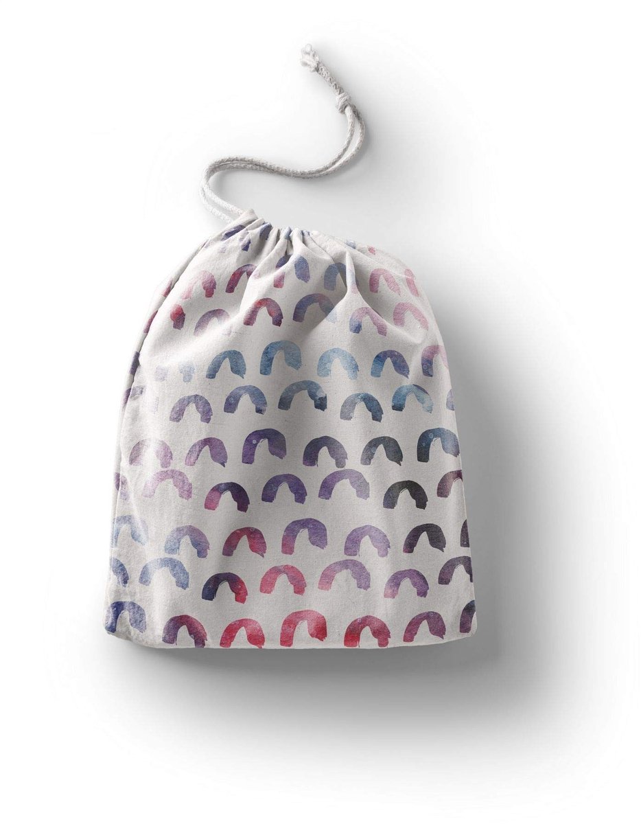 Solidchoice - Herbruikbare Katoenen Trekkoordtas 30x40 cm Multikleur