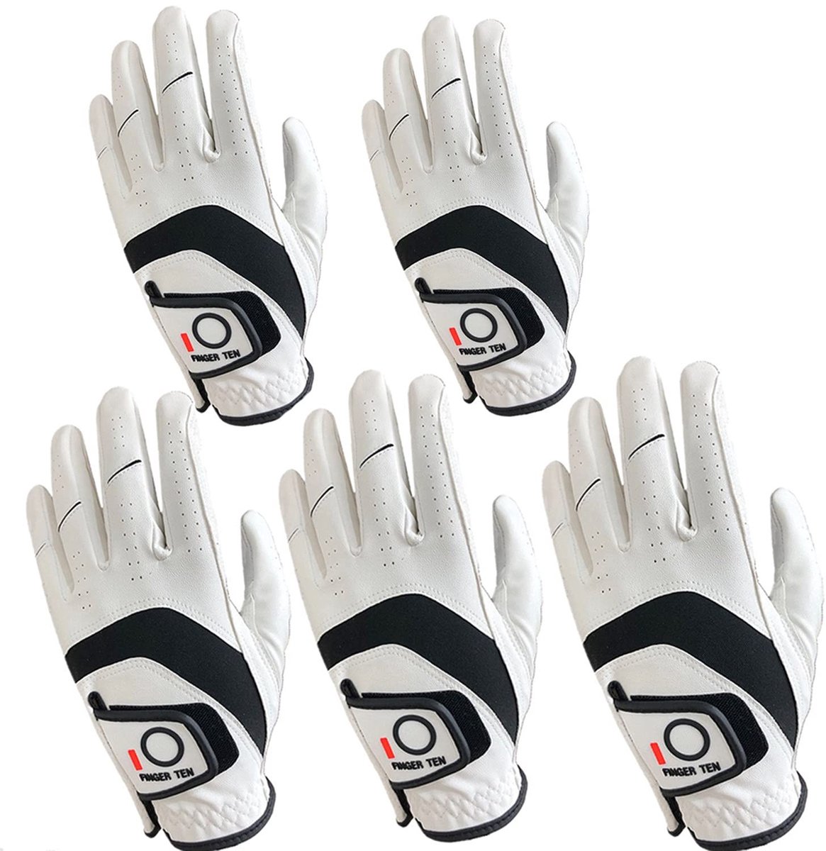 Solidchoice - Golfhandschoenen voor Linkshandige Golfer 5 Stuks van Cabretta Leer