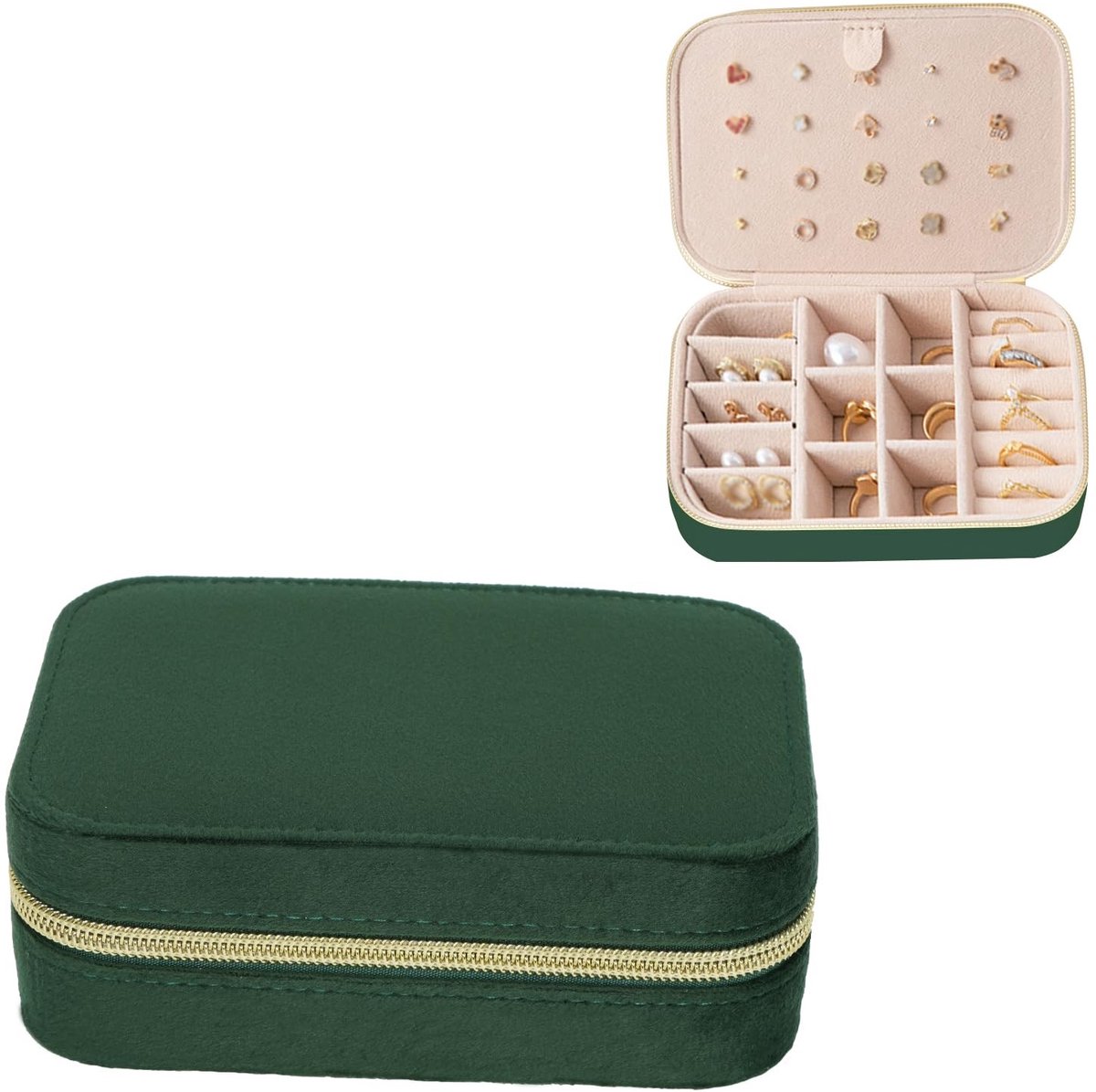 Solidchoice - Luxe Fluwelen Sieradenbox voor Vrouwen en Meisjes