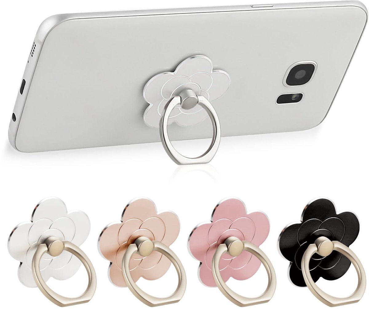Solidchoice - Set van 4 Telefoon Ringhouders met Kickstand