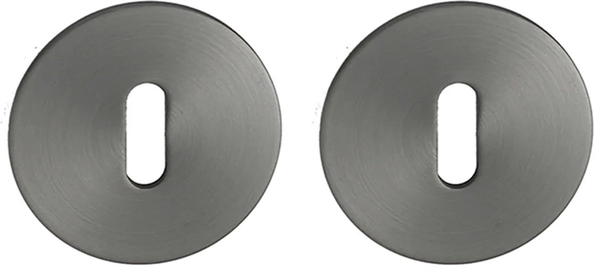 Sleutelrozet rond 55x3 mm ultra dunne rozet van 3mm gun metal PVD gecoat