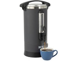HCB® - Professionele Horeca Percolator - 8,7 liter - 55 kopjes - zwart - 230V - RVS / INOX Perculator - Elektrisch koffiezetapparaat - Volautomatische koffiemachine - 25x30x50.5 cm (DxBxH) - 2.70 kg - 1352