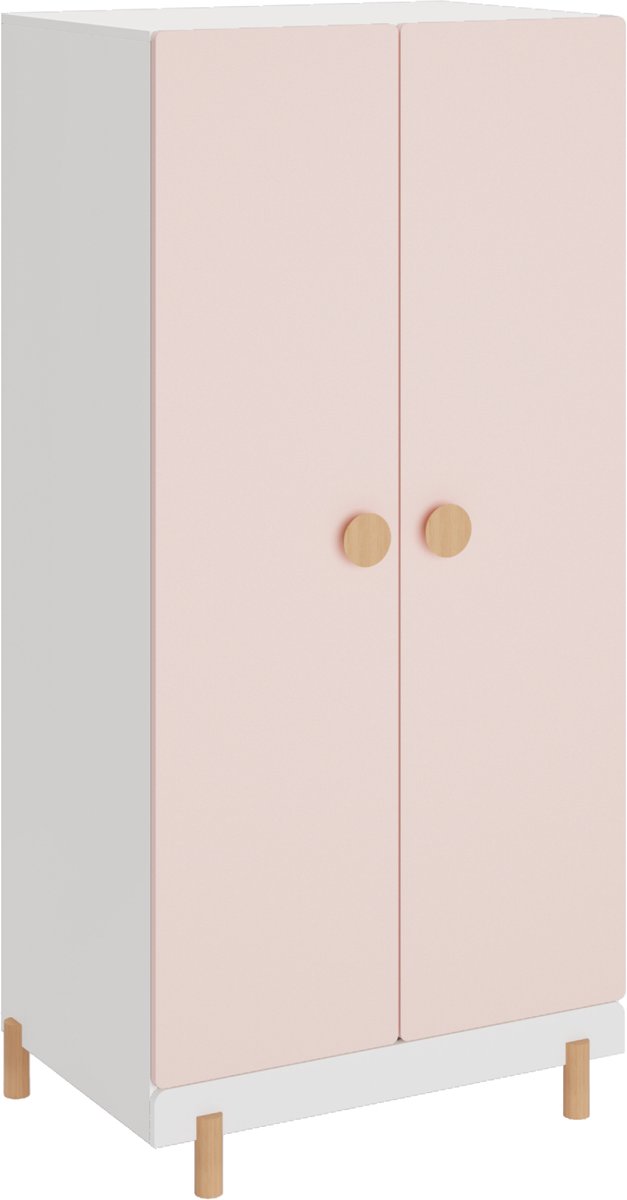 Kinderkledingkast Vaarentaa met 2 deuren 126x60x41 cm roze [en.casa]