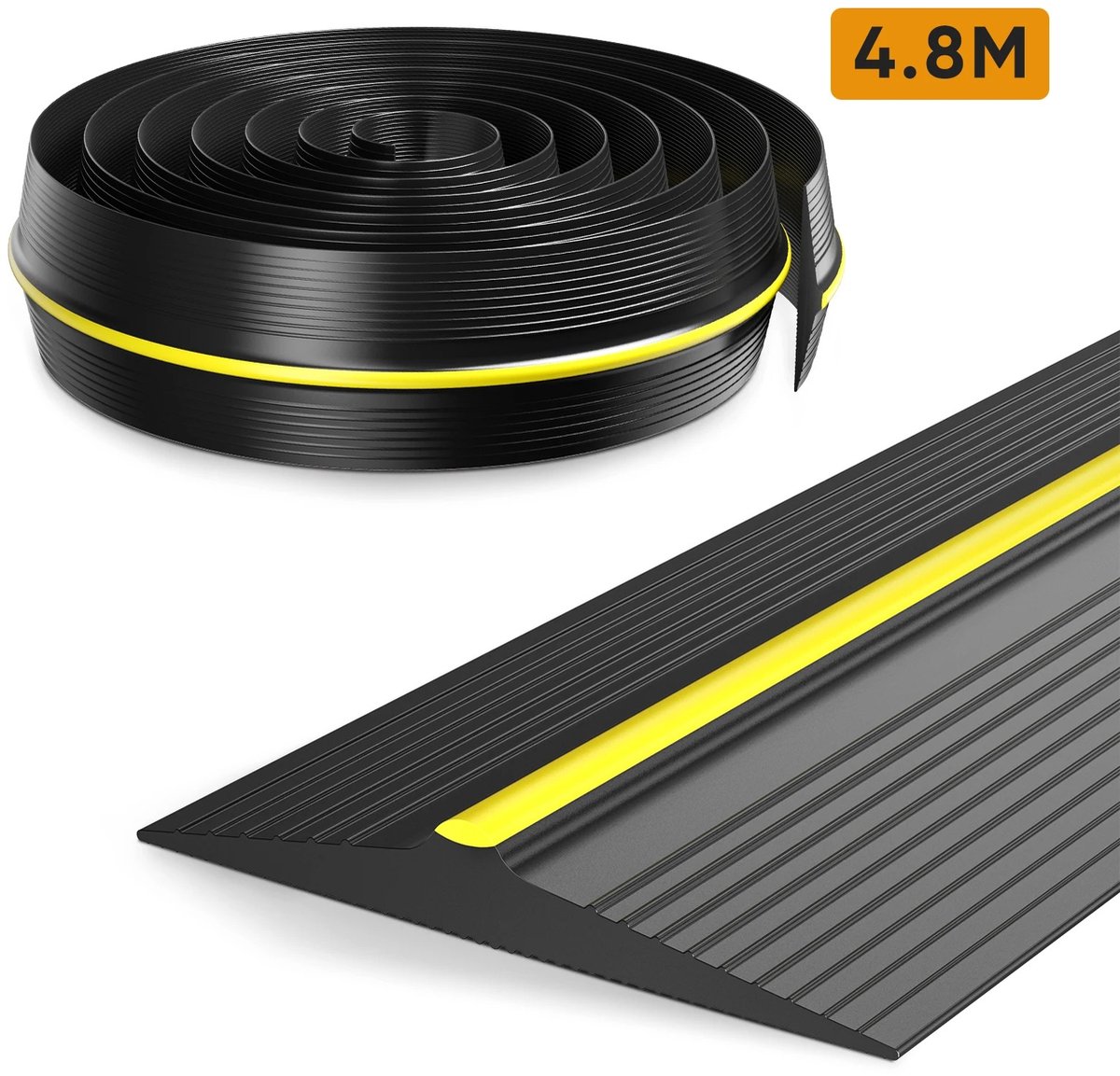 Velori Garagedeurafdichting 4,8 m - Drempelafdichting - Garagevloerafdichting - Rubberen Vloerstrip - Weerbestendig - Waterdicht - Stofwerend - Universeel