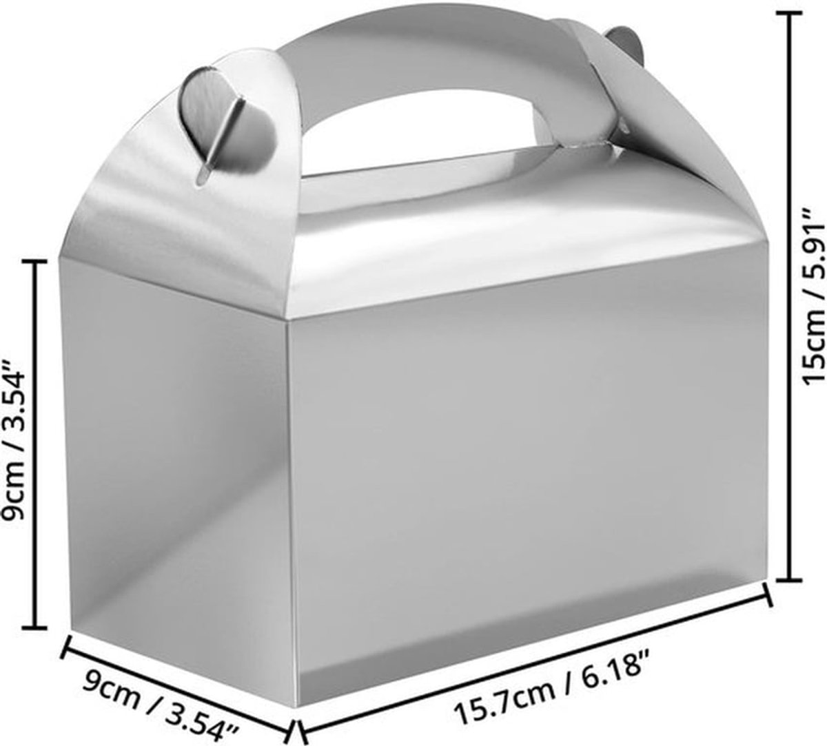 Papieren Geschenk Dozen - Cadeautjes Verpakken - Stijlvol en Makkelijk - Zilveren Doosjes - Perfect voor Feestjes - 24 Stuks