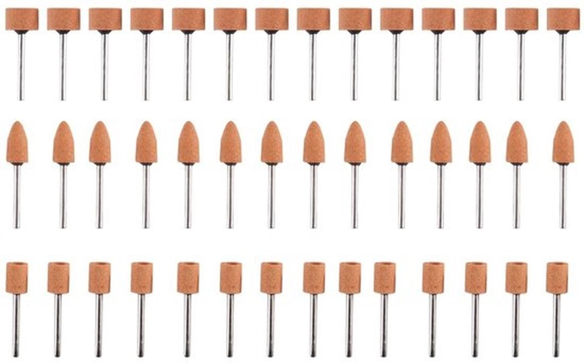 Slijpschijfbits 42-delig - Siliciumcarbide - Hittebestendig tot 300 °C - Antislip handgreep - Ergonomische opbergdoos - Consistente korrelverdeling - Schuurbit