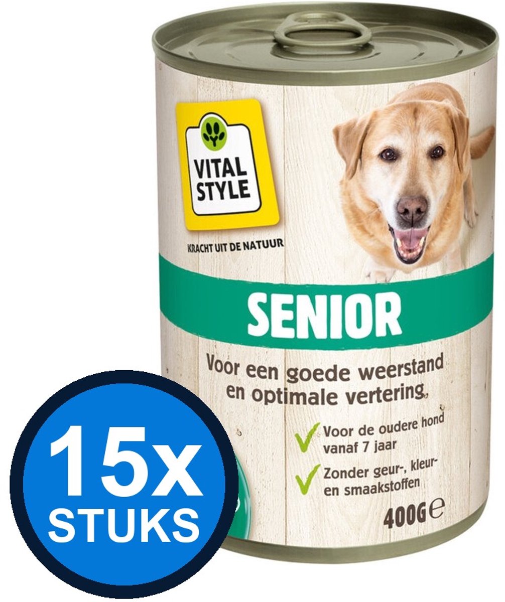 VITALstyle VITALstyle Hond Blik Senior - Hondenvoer - 400g