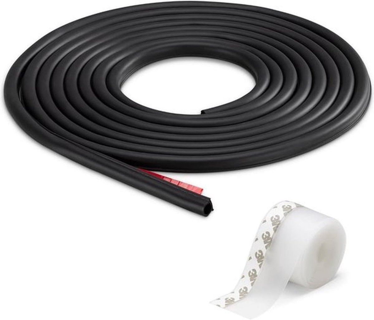 Tochtstrip voor deuren set van 2 - Rubber silicone - Tegen tocht kou stof geluid.