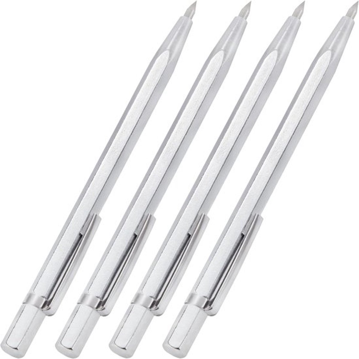 Scheurnaald voor metaal, graveerpennen van wolfraamcarbide, aanscheurnaald, scriber voor het graveren van metaal, hout, keramiek, glas, 4 stuks
