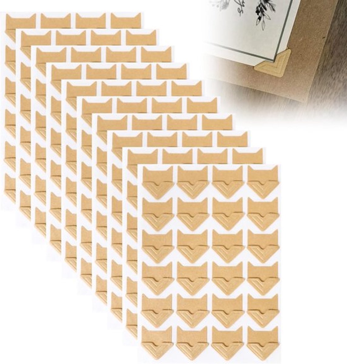 Fotohoekstickers - Zelfklevend, ideaal voor plakboeken - 240 stuks