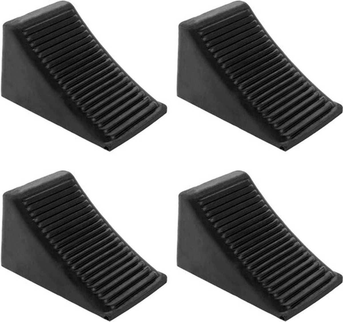 Pack van 4 onderlegwielen met handvat, 16 x 10 x 10 cm, ideaal voor auto en aanhanger, remblokken en stabiliteit