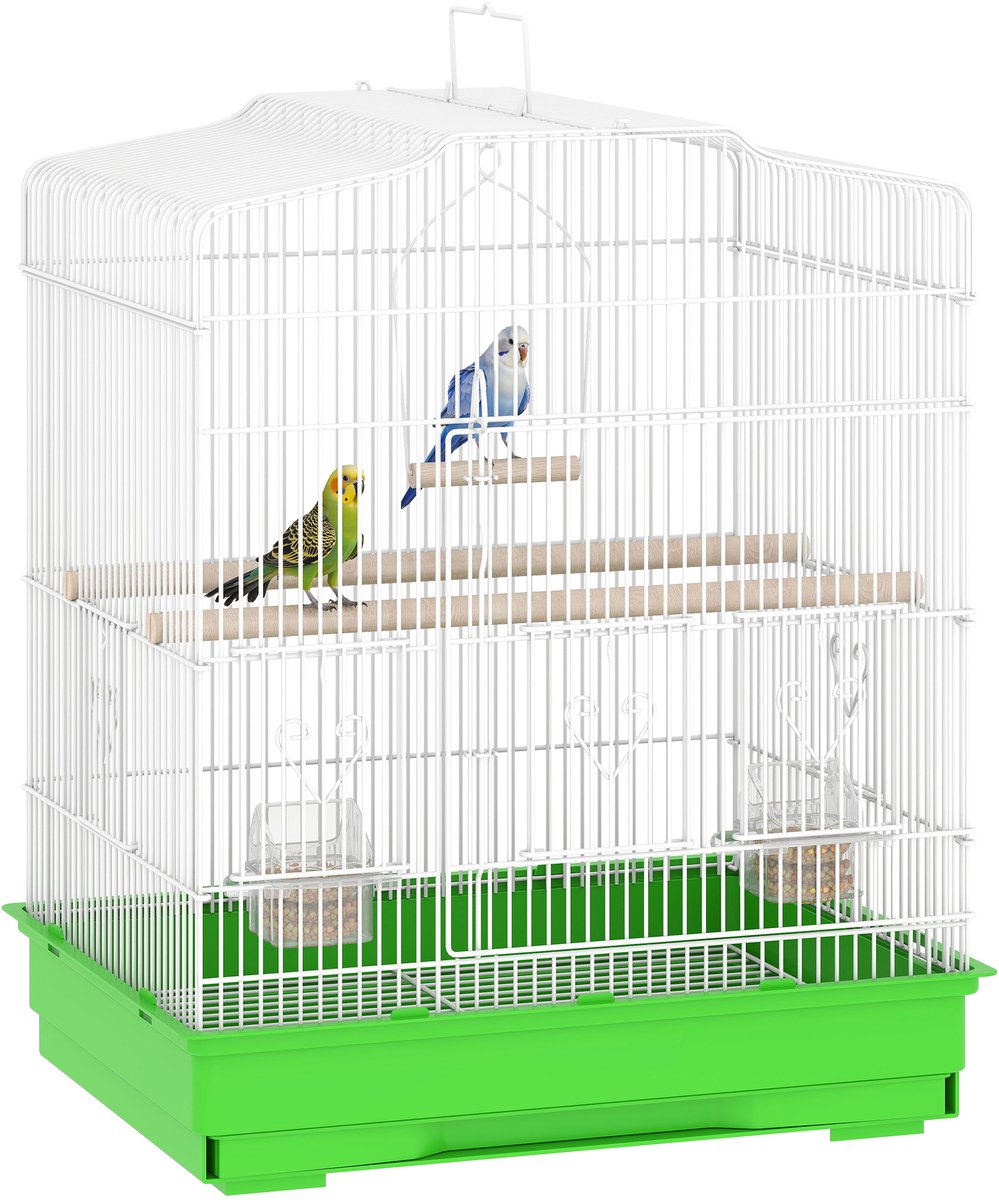 PawHut Vogelkooi-Staal, kunststof-46,5 x 36 x 59 cm-Groen