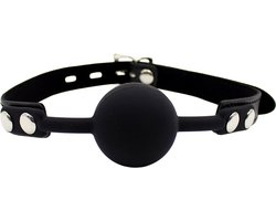 Smart Moves - Afsluitbare Siliconen Ball Gag - Zwart