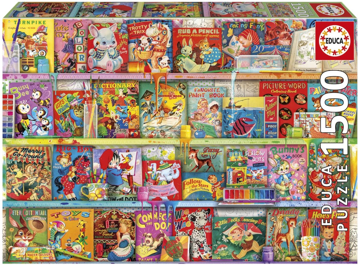 Solidchoice - Puzzel 1500 Stukjes Kitschy Funbook Nook
