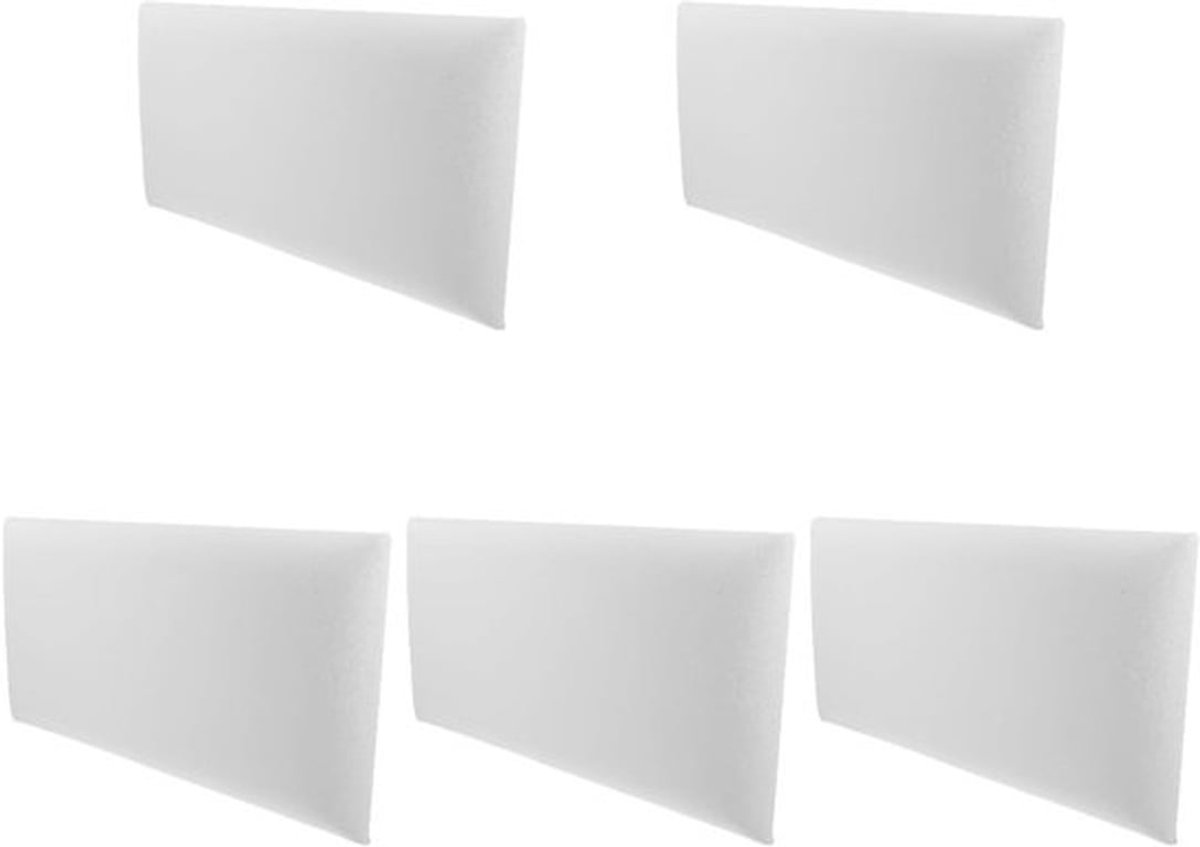 5 Stuks Zachte Wandbescherming Anti-Collisie Pads voor Kinderen - Wandstickers, Matten en Decoratie in Wit PVC