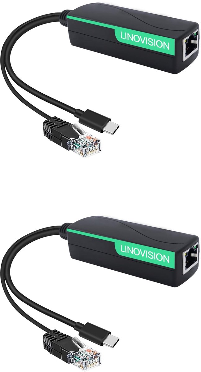 Solidchoice - PoE Splitter naar USB-C Voeding en Ethernet Data