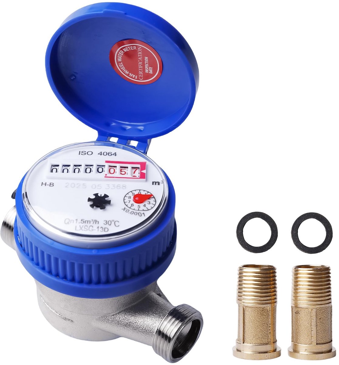 Solidchoice - Geijkt Koudwatermeter voor Huishoudelijk Gebruik