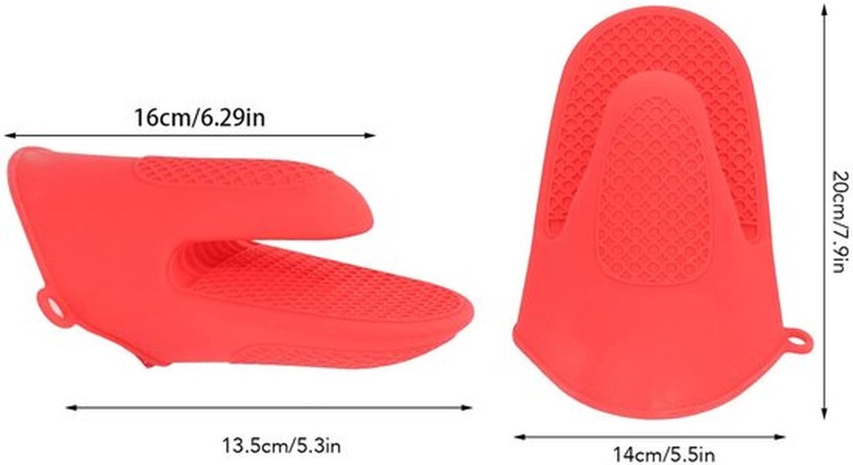 Ovenwanten Hittebestendig - Siliconen - 2 Stuks - Antislip - Kookhandschoenen - Veilig Vastpakken