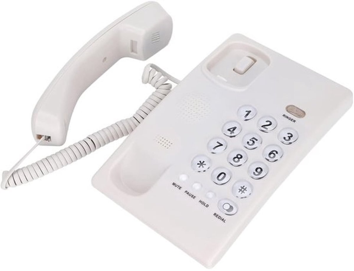 Desktop Telefoon - Grote Toetsen - Kabelgebonden - Multifunctioneel - Seniorenvriendelijk - Eenvoudig Design - Tafeltelefoon