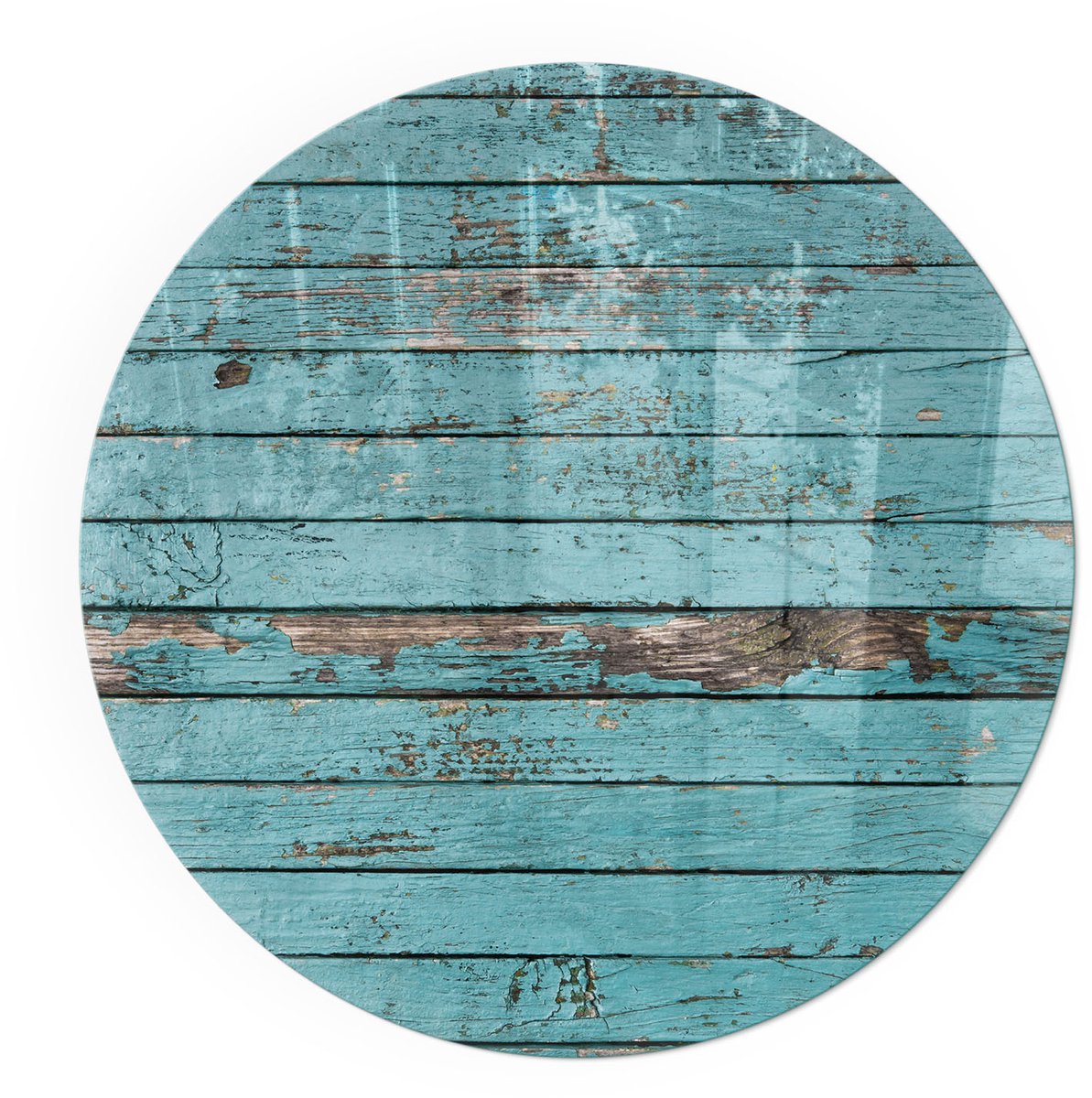 ArtPrintCavePlaat onder houtkachel - 70x70cm - Vloerplaat voor kachel - Kachel vloerplaat Turkoois - Vloerplaat openhaard