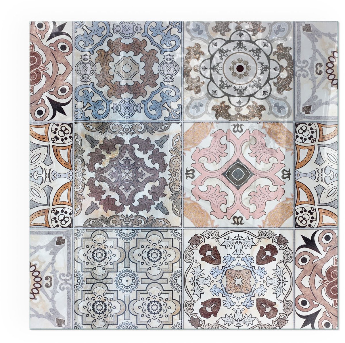 ArtPrintCavePlaat onder houtkachel - 60x60cm - Vloerplaat voor kachel - Kachel vloerplaat Grijs - Vloerplaat openhaard