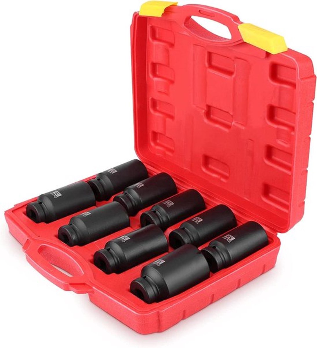 Dopsluitelset voor Auto Wielnaafmoeren - 9-delige Kit - 1/2 Inch Drive - Slagdoppen - 29mm 30mm 31mm 32mm 33mm 34mm 35mm 36mm 38mm.