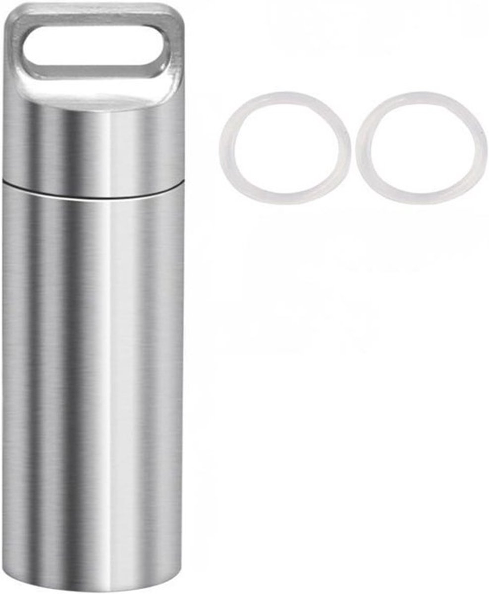 Mini Waterdichte RVS Pillendoos voor Outdoor Survival en Opslag van Medicijnen en Accessoires