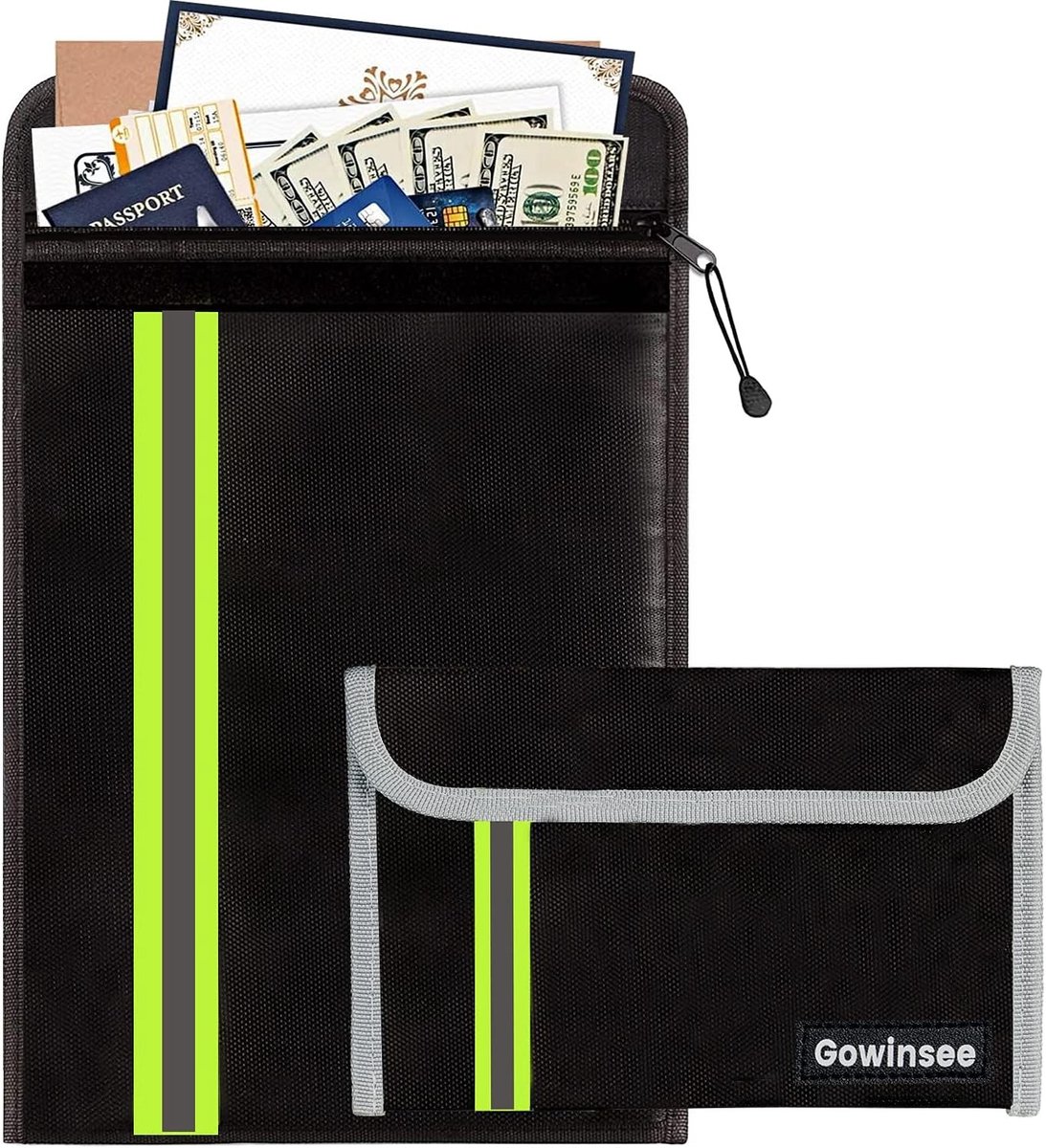 Veilige Vuurvaste en Waterdichte Tas - 38 x 28,5 cm - Glasvezelmateriaal - Voor Documenten en Waardevolle Spullen