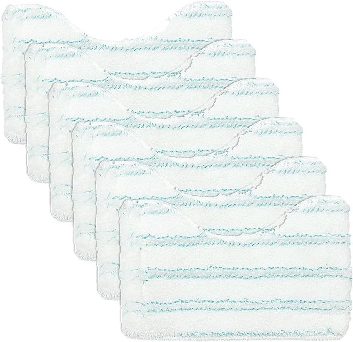 Set van 6 microvezel reserveovertrekken voor badkamerwisser