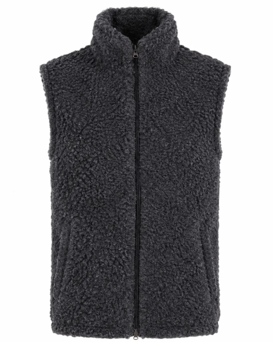 Merino vest/bodywarmer van 100% merinowol (kokosgrijs) – NORFINDE uit Scandinavië