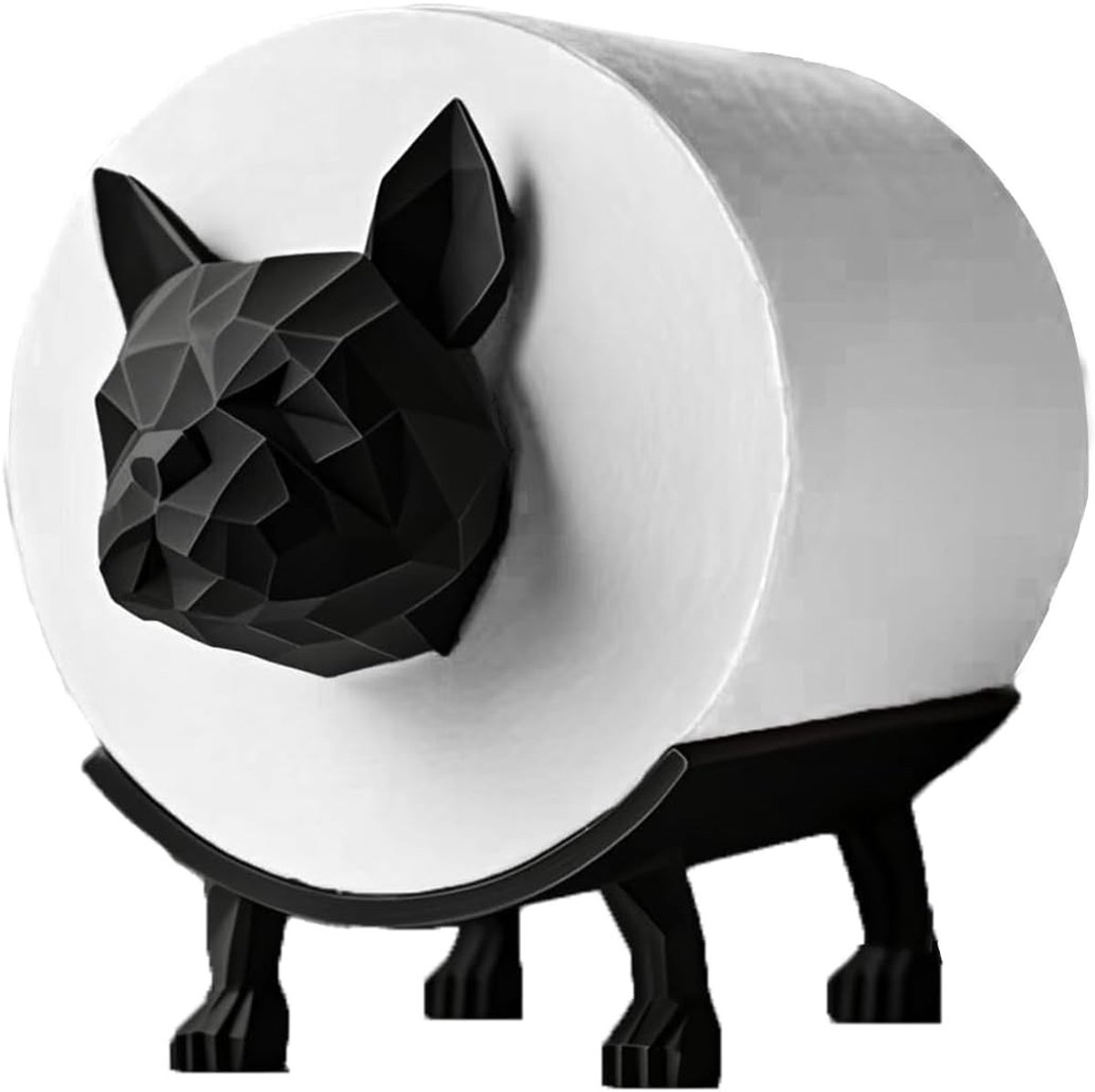 Grappige Toiletpapier Houder in Bulldog Vorm, Decoratie voor Badkamer, Geschikt voor Diverse Rolmaten en Keukenaccessoires