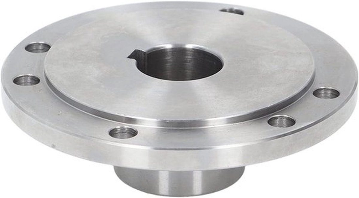 Flens voor draaibank 125 mm met 6 montagegaten, glanzende afwerking en slijtvast ontwerp voor K11-125, K12-125 en K72-125 modellen