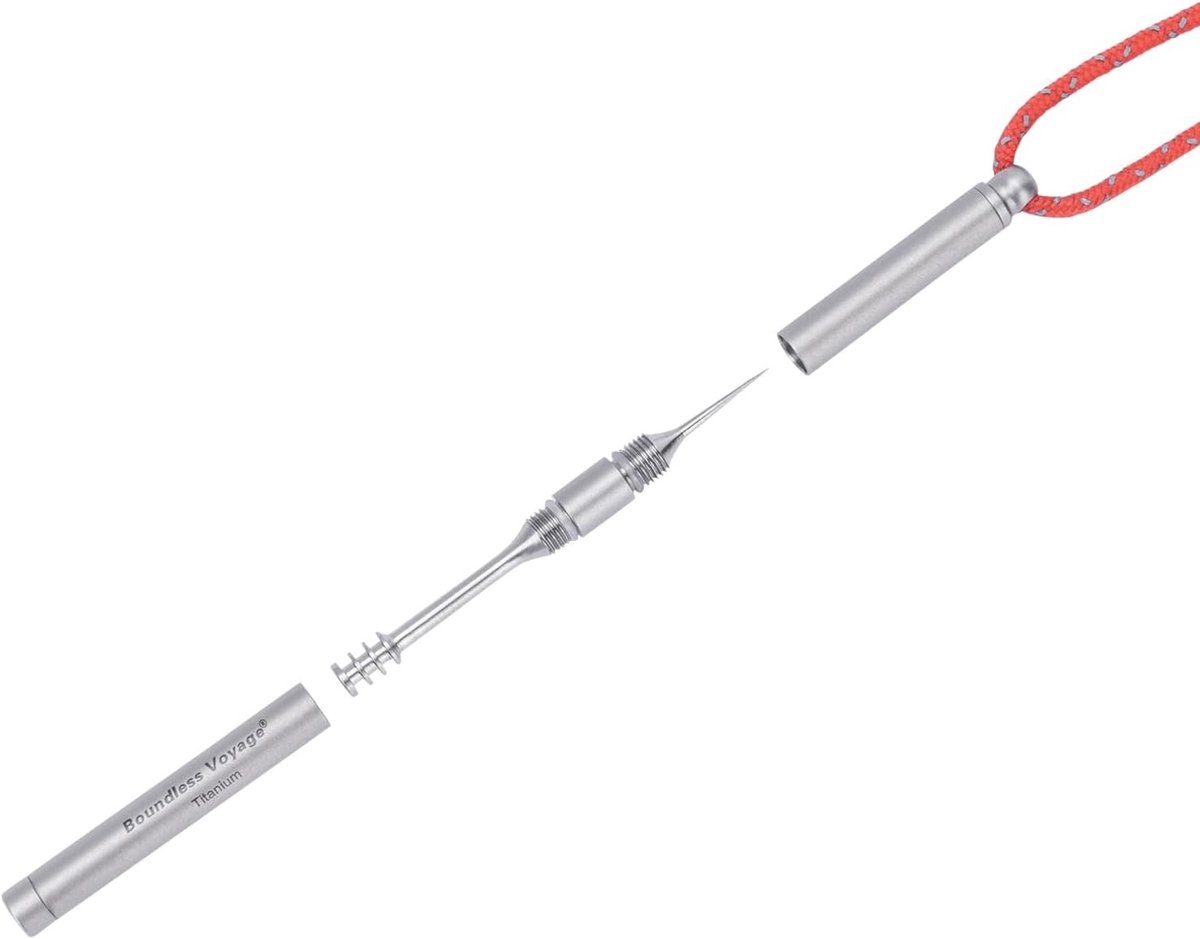 Draagbare Mini Titanium Tandenstokers Houder voor Oorwas Verwijdering en Persoonlijke Verzorging - Multifunctionele Gereedschappen voor Buitenactiviteiten, Slechts 6g