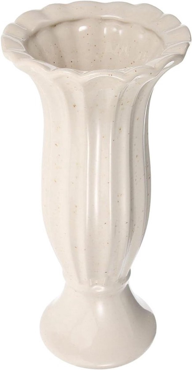 Keramische grafvaas 8,5 inch Romeinse zuil - Weerbestendig - Grafdecoratie - Gedenkplaats.